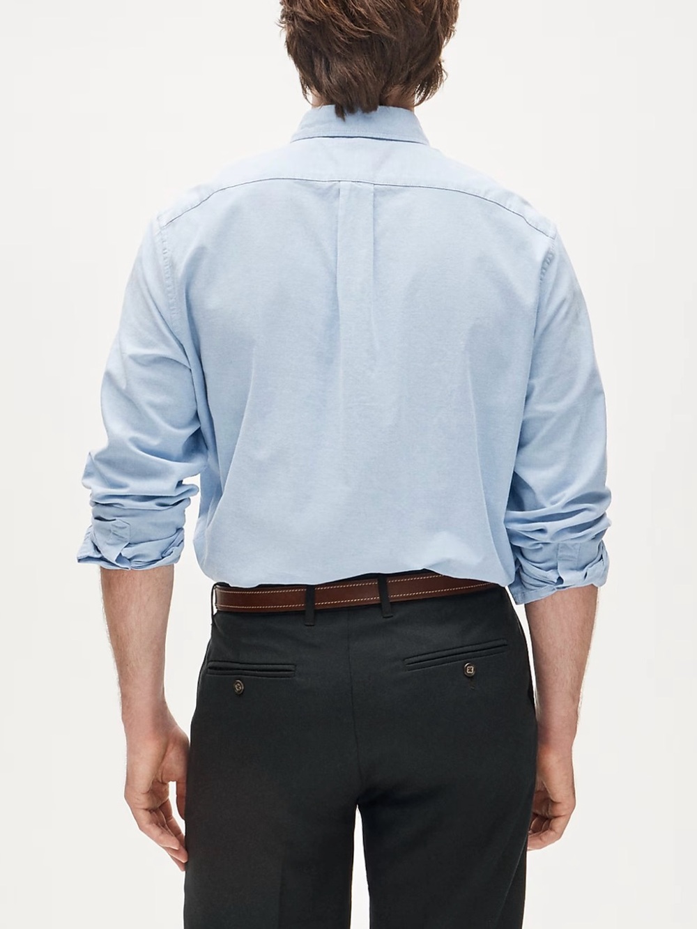 J. CREW Classic Broken-in organic cotton oxford shirt in Blue Size XL $98 BE996 - Picture 3 of 8